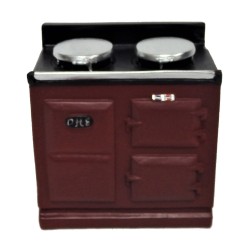 Dolls House 2 Oven Red Aga Stove Cooker Miniature Kitchen Furniture