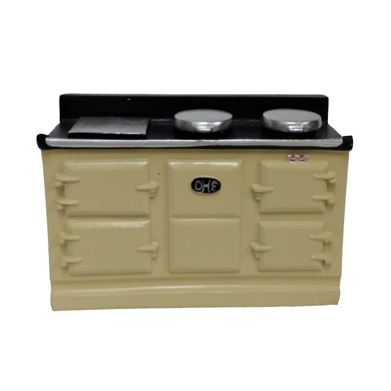 Dolls House 4 Oven Cream Aga Stove 1:12 Cooker Miniature Kitchen Furniture
