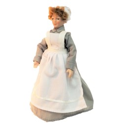 Dollhouse Victorian Maid Housekeeper Nanny Doll Poseable 1:12 -   Portugal