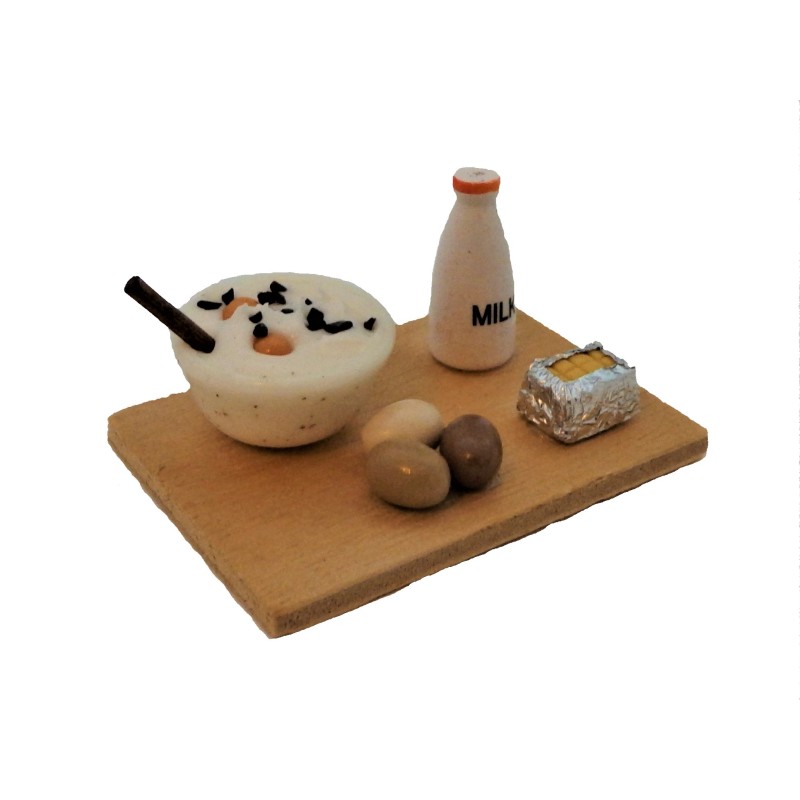 Dolls House Food Cake Baking on Board Miniature Kitchen Accessory