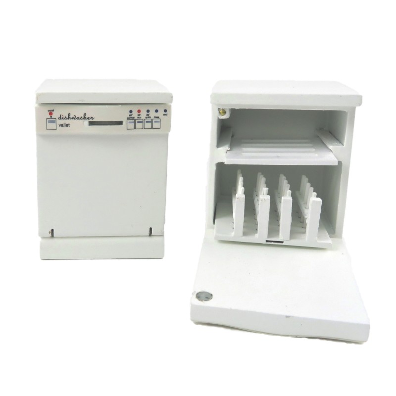 Dolls House White Dishwasher Modern 1:12 Scale Appliance Kitchen Furniture