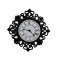 Dolls House Black Filigree Wall Clock Miniature 1:12 Ornament Accessory