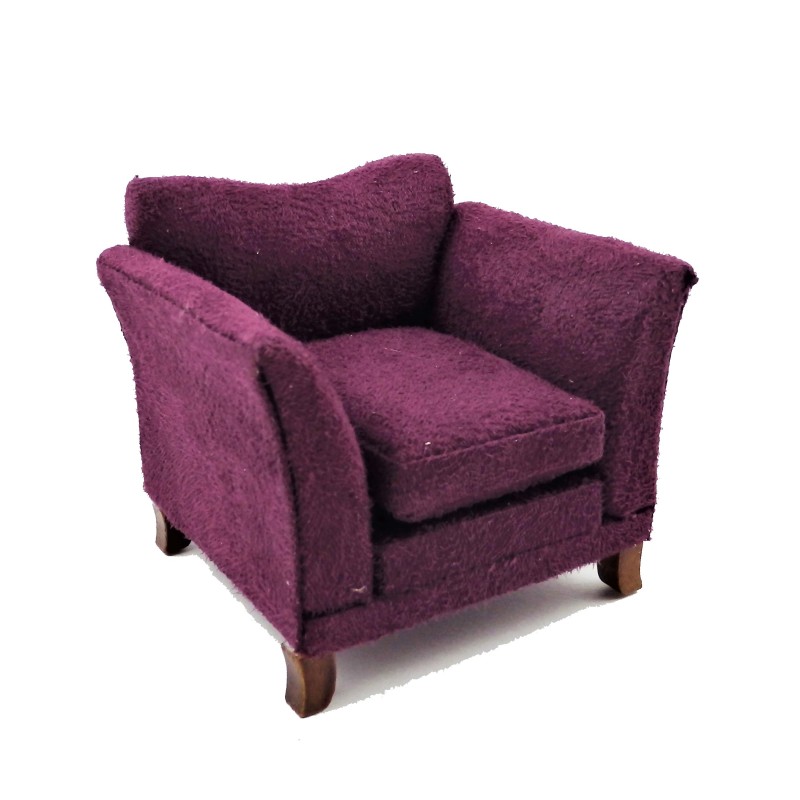 Dolls House Modern Purple Armchair Contemporary Living Furniture
