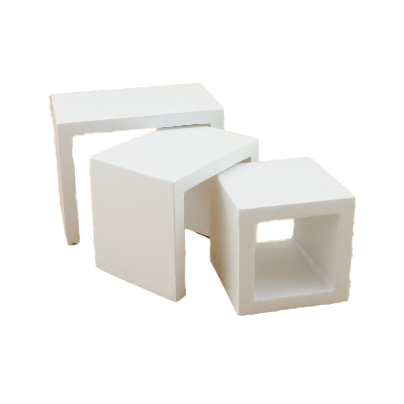 Dolls House Modern White Nest of Tables Contemporary 1:12 Furniture