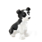 Dolls House Young Border Collie Sitting Pet Sheep Dog Miniature 1:12 Accessory 