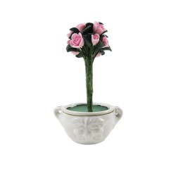Dolls House Standard Pink Cherry Blossom Tree in Pot Miniature Garden Accessory