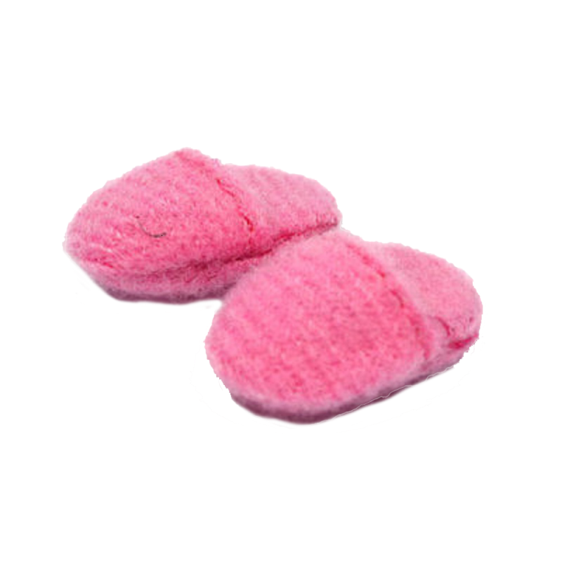 Dolls House Deep Pink Slippers Miniature Bedroom Bathroom Accessory