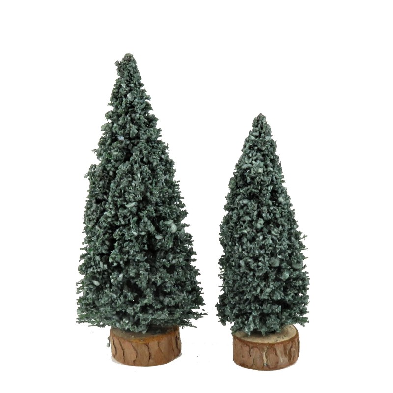 Dolls House 2" Evergreen Pine Trees Miniature Christmas Garden Scene Accessory