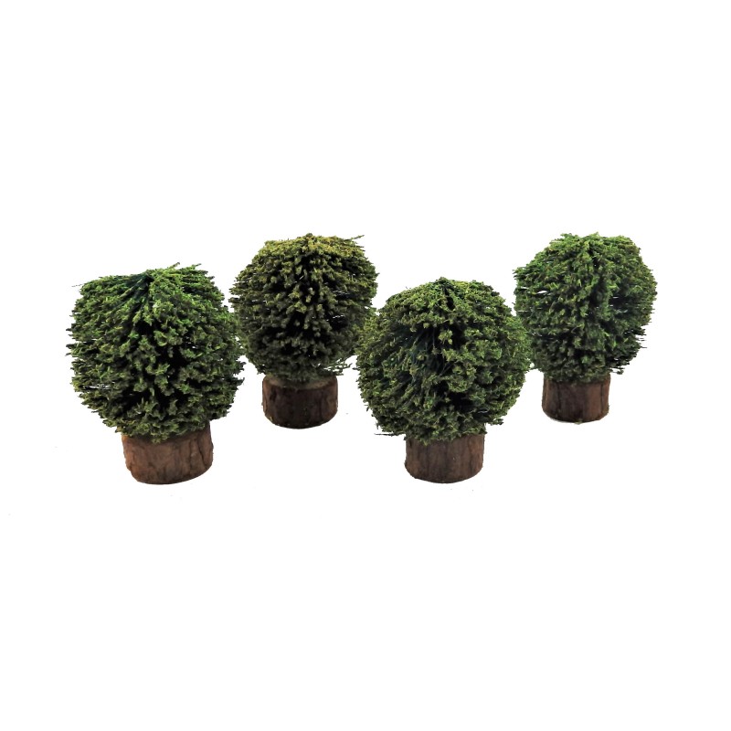 Dolls House Set of 4 Shrubs Bushes Miniature 1:12 Garden Accessory