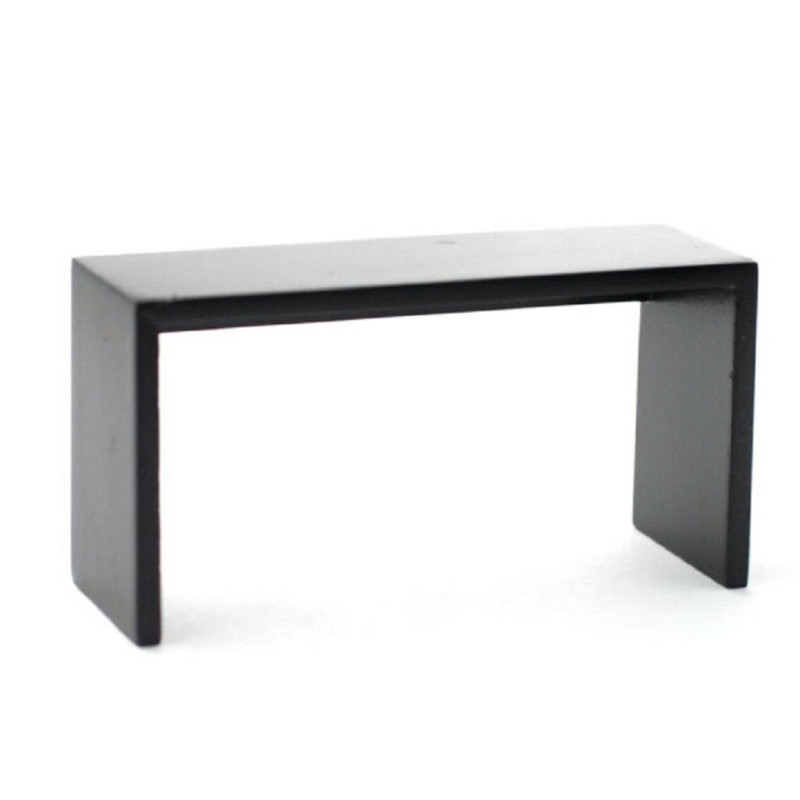 Dolls House Modern Black Console Table Contemporary Hall Living Room Furniture