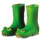 Dolls House Green Frog Wellington Boots Wellies Miniature Garden Accessory 1:12