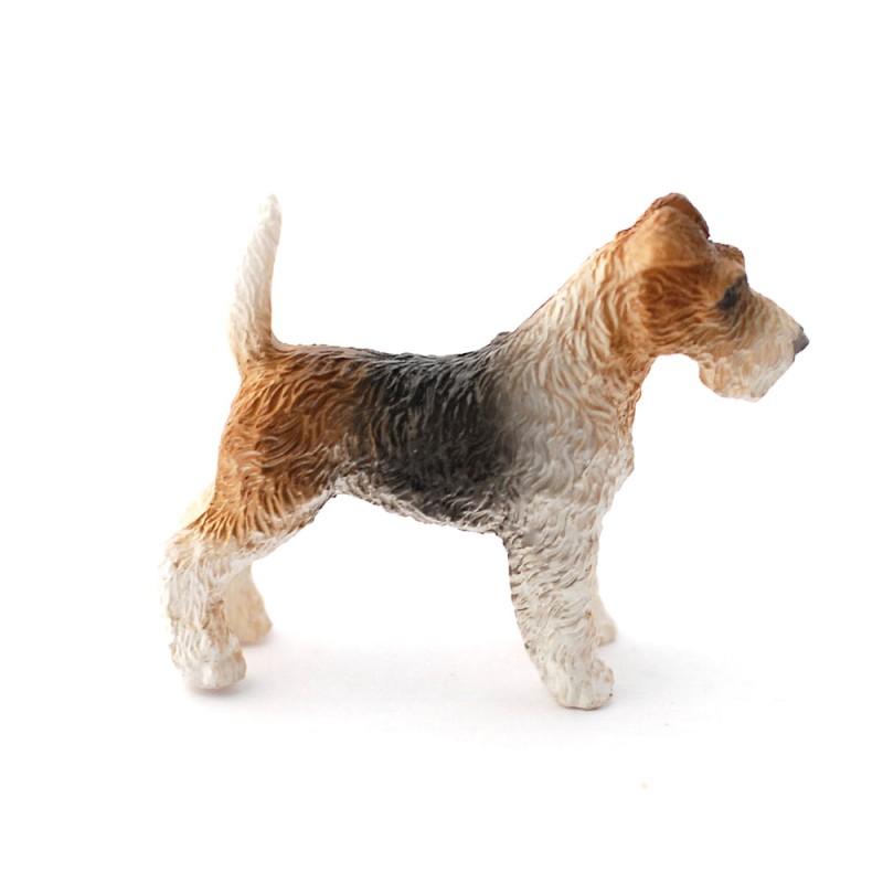 Dolls House Fox Terrier Standing Pet Dog Miniature 1:12 Scale Accessory 
