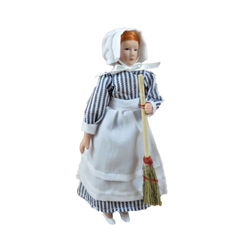 Dollhouse Victorian Maid Housekeeper Nanny Doll Poseable 1:12 -   Portugal