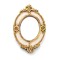 Dolls House Victorian Oval Mirror in Ornate Gold Frame Miniature Wall Accessory