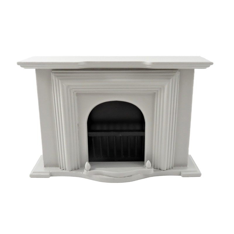 Dolls House Grey Georgian Fireplace Miniature Wooden 1:12 Furniture