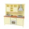 Dolls House Complete Modern Kitchen Unit with Sink Oven & Hob Cream Walnut