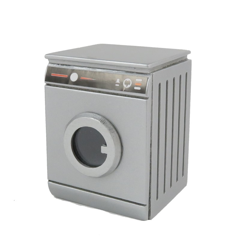 Dolls House Silver Washing Machine Washer Modern Utility Room Kitchen Furniture