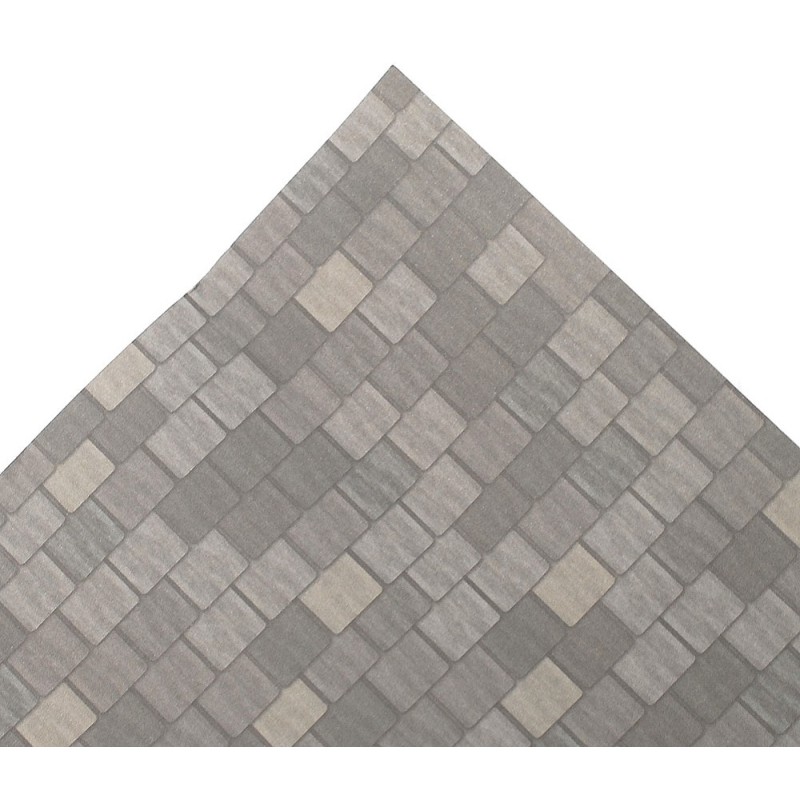 Dolls House Grey Roof Tile Sheet Miniature Print Exterior Wallpaper Long