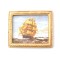 Dolls House Spanish Galleon Ship Picture in Gold Frame 1:12 Miniature Accessory