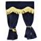 Dolls House Blue Velvet Curtains Gold Fringe Window Accessory