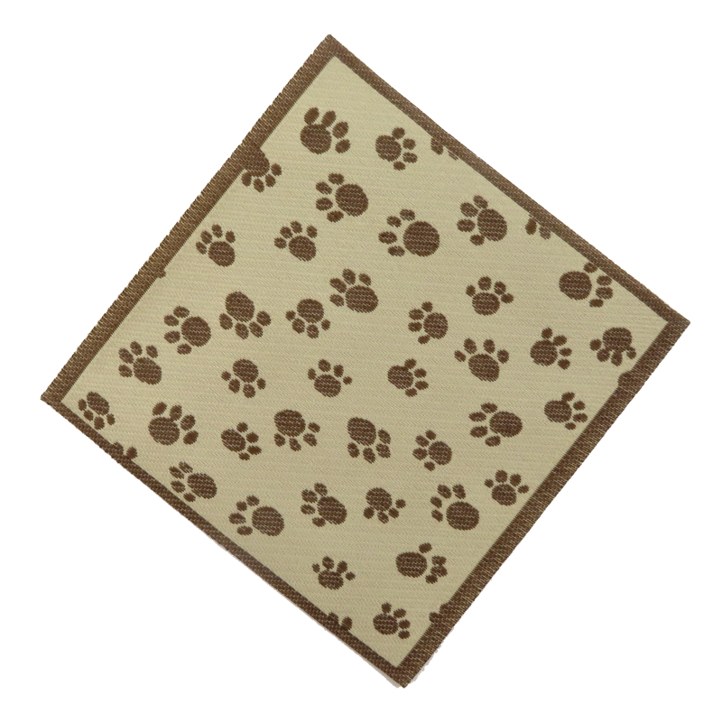 Dolls House Brown Paw Print Dog Blanket Rug Miniature 1:12 Scale Pet Accessory 