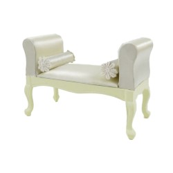 Dolls House French Style Cream Long John Window Seat Miniature Bedroom Furniture
