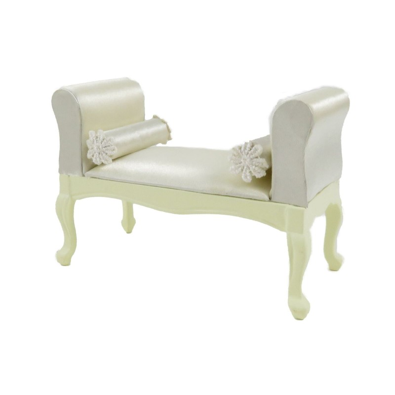 Dolls House French Style Cream Long John Window Seat Miniature Bedroom Furniture