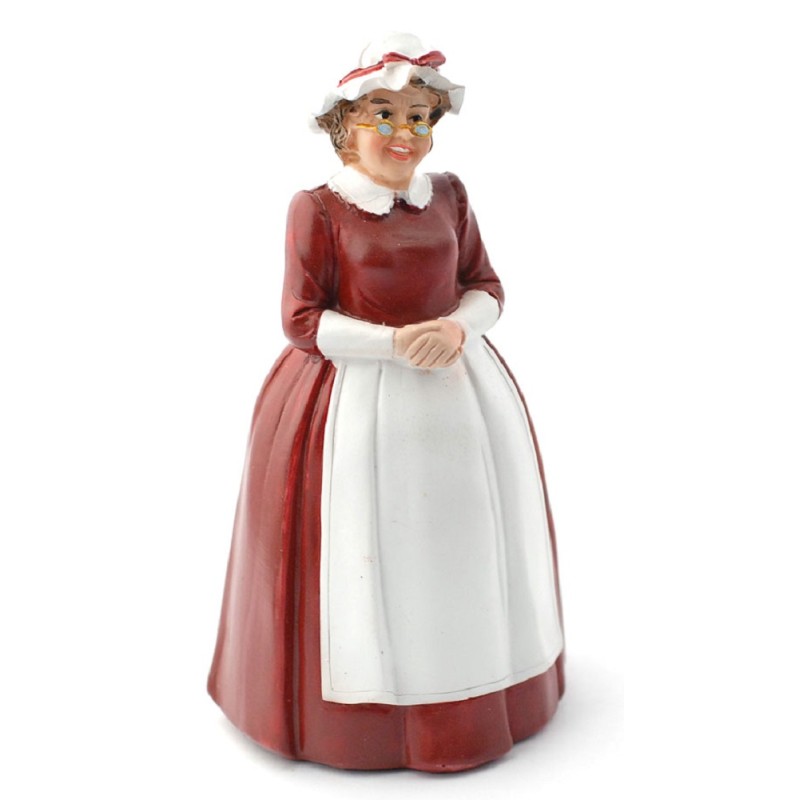 Dolls House Mother Christmas Mrs Santa Claus Miniature 1:12 People Resin Figure 