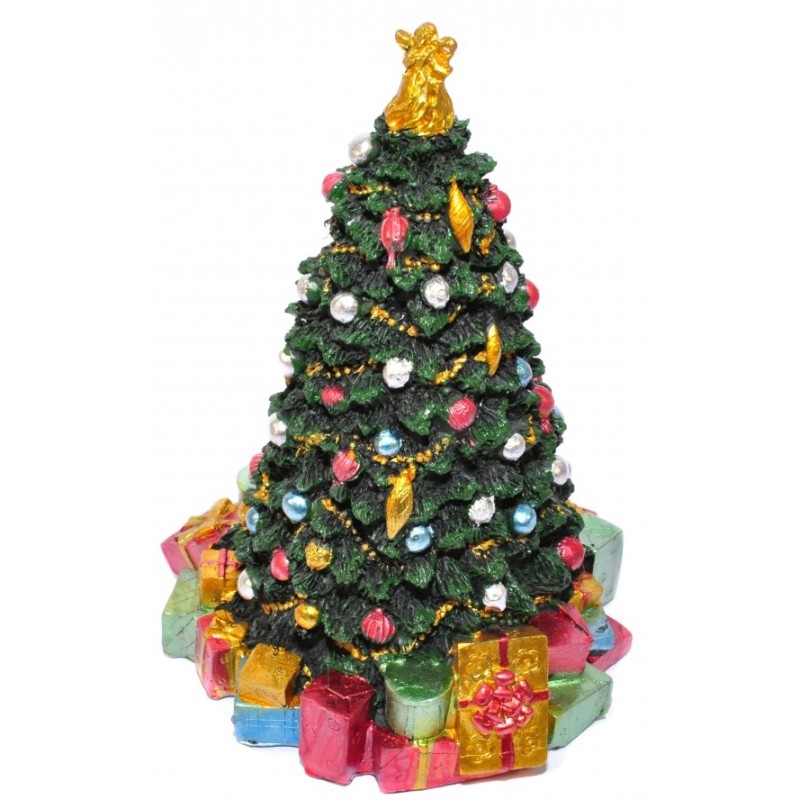 Dolls House Decorated Christmas Tree with Presents Miniature Ornament Accessory