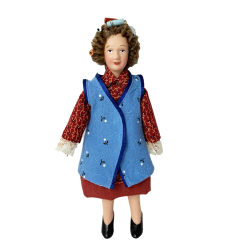 DOLLS  HOUSE DOLL 1/12 th SCALE  SHOP ASSISTANT OR GOVERNESS 