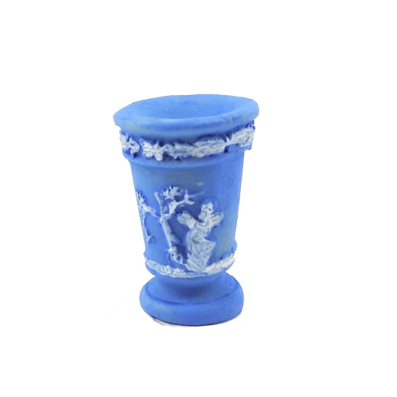 Dolls House Wedgwood Blue Jasper Vase Miniature 1:12 Scale Accessory