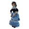 Dolls House Victorian Lady Frilly Dress Miniature Porcelain People