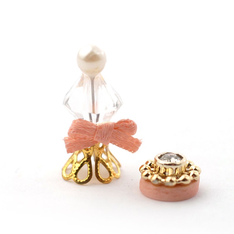 Dolls House Perfume Bottle & Compact Bathroom Bedroom Dressing Table Accessory