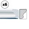 Dolls House White Picture Rail 17.1/2" x 1/4"  Pack of 6  Mouldings 450mm x 6mm 