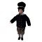 Dolls House Victorian Boy Blue Hat & Coat Miniature Porcelain People