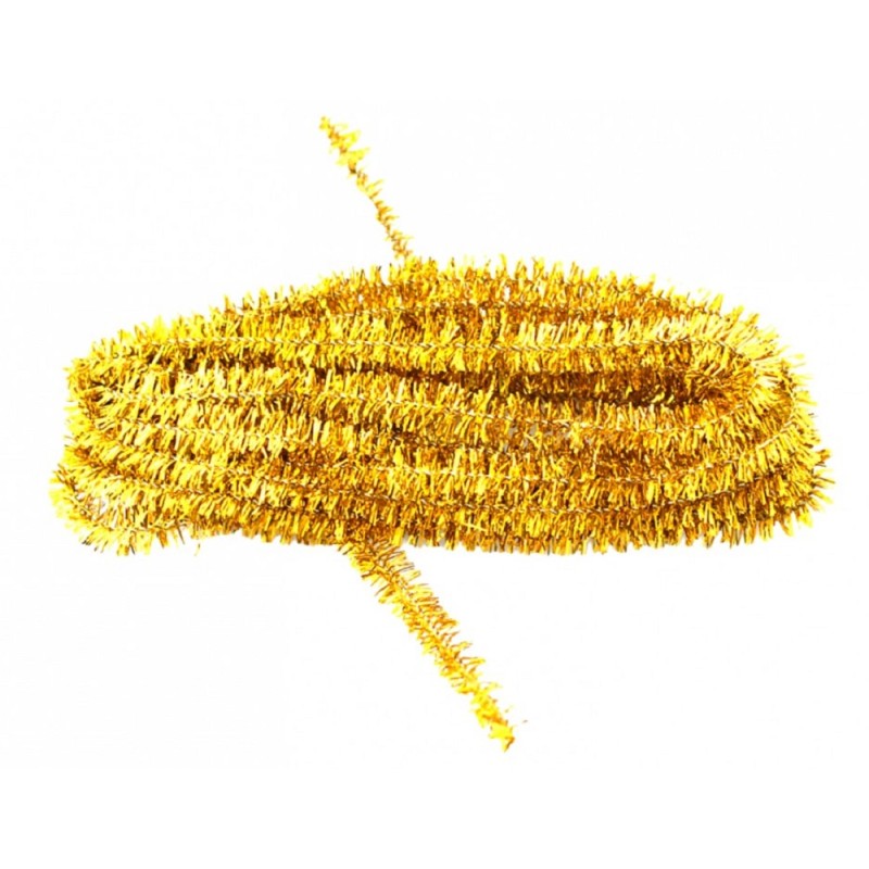 Dolls House Gold Tinsel Miniature Wired Christmas Tree Decoration Ornament