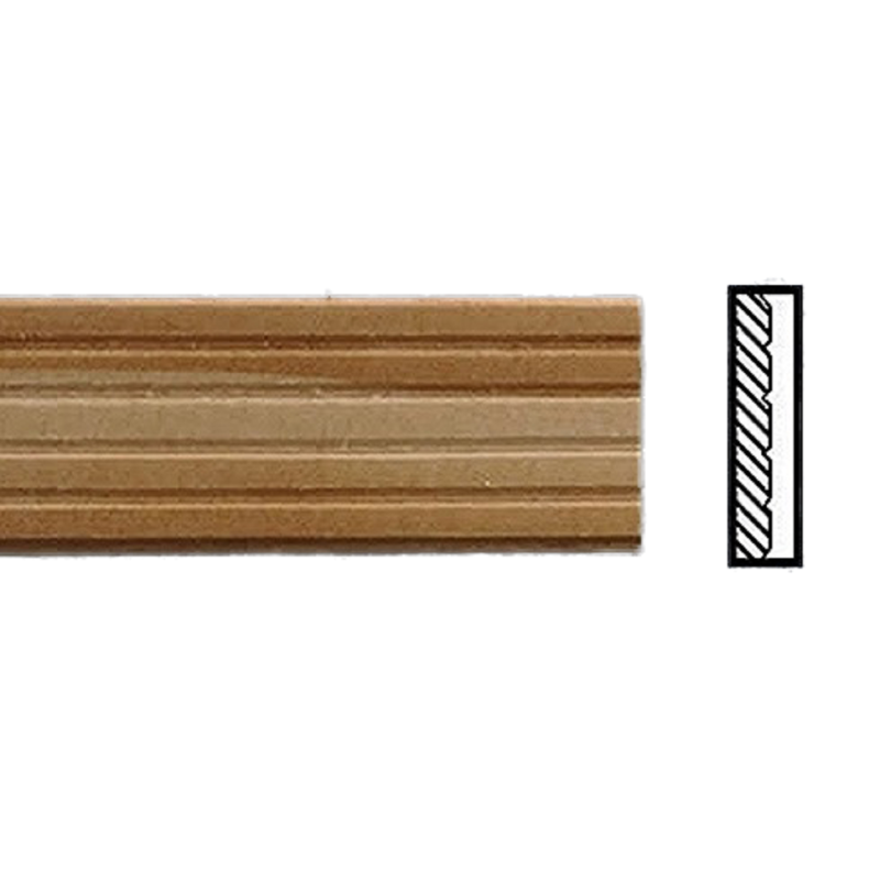 Dolls House Decking Planks 17.1/2" x 9/16"  Bare Wood  450mm x 15mm  Pack of 12