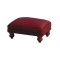Dolls House Red Leather Fireside Footstool Pouffe 1:12 Living Room Furniture