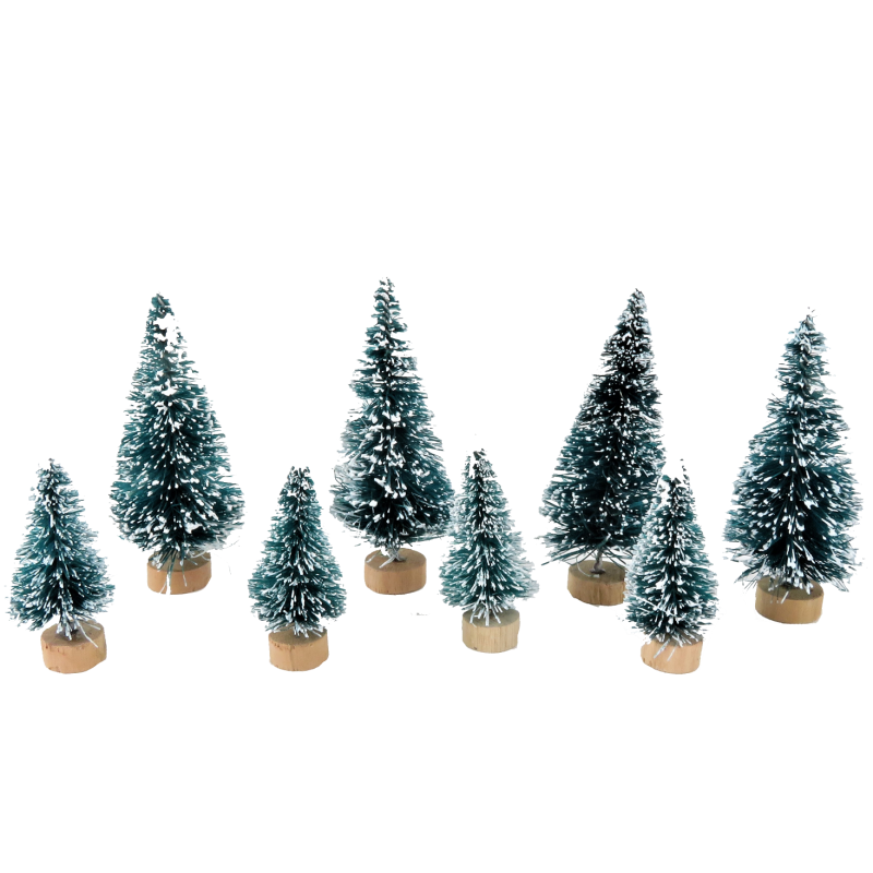 Dolls House 2" Evergreen Pine Trees Miniature Christmas Garden Scene Accessory
