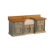 Dolls House Grey & Pine Smallbone Sink Unit with Belfast Sink Kitchen Furniture