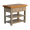 Dolls House Grey & Pine Island Work Table Modern Miniature Kitchen Furniture 