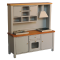 Dolls House Grey & Pine Complete Modern Kitchen Unit with Sink Oven & Hob