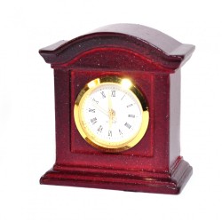Melody Jane Dolls House Blue Gold Mantle Clock Ceramic 1:12 Scale Accessory 