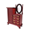 Dolls House Mahogany Combination Wardrobe Miniature 1:12 Bedroom Furniture
