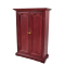 Dolls House Mahogany Double Door Wardrobe Miniature 1:12 Bedroom Furniture