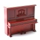 Dolls House Mahogany Upright Piano Miniature Music Room Pub Bar Furniture 1:12