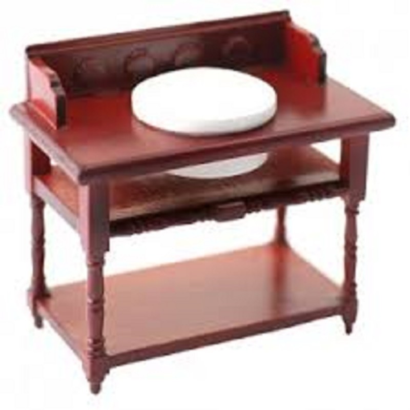 Dolls House Victorian Mahogany Wash Stand Bedroom Bathroom Furniture