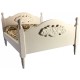 Dolls House White Double Bed & Floral Bedding Miniature Bedroom Furniture 1:12 Dolls House White Double Bed & Floral Bedding Miniature Bedroom Furniture 1:12