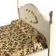Dolls House White Double Bed & Floral Bedding Miniature Bedroom Furniture 1:12 Dolls House White Double Bed & Floral Bedding Miniature Bedroom Furniture 1:12