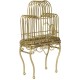 Dolls House Victorian Gold Wire Wrought Iron Bird Cage Miniature Pet Accessory